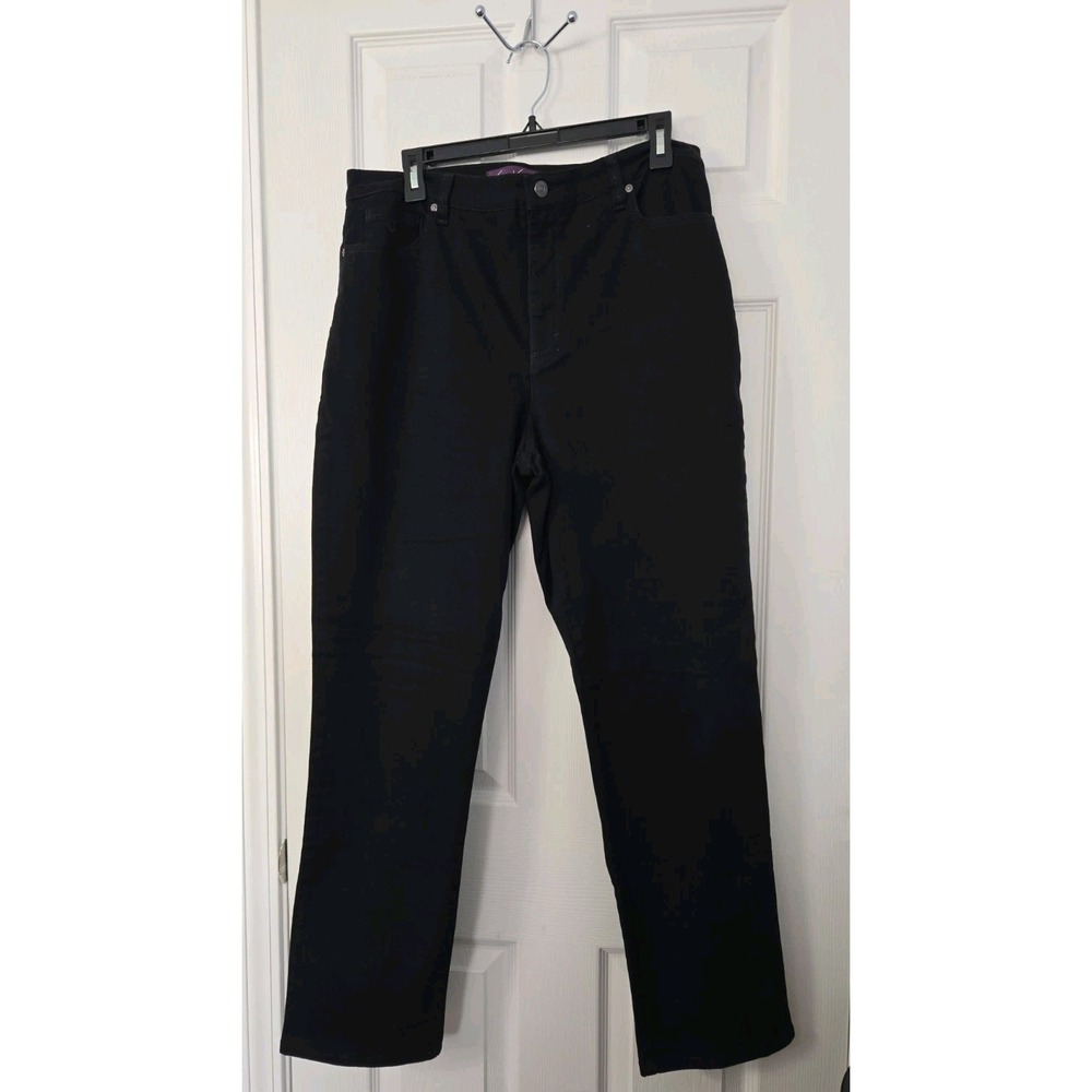 Gloria Vanderbilt Amanda Womans Black Jeans Size 14 X 30